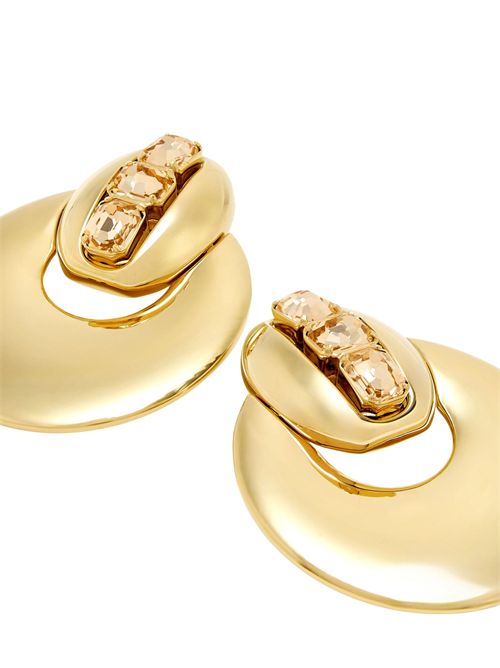 Rhinestone Disc Earrings SAINT LAURENT | 836269Y15268572